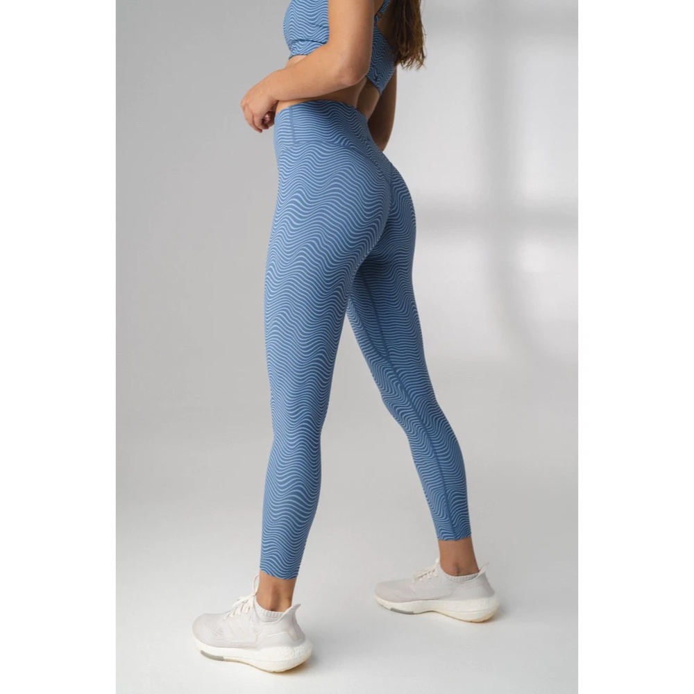 Balance Athletica Vitality The Storm Pant Oasis Blue High Waisted Leggings Small